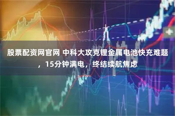 股票配资网官网 中科大攻克锂金属电池快充难题，15分钟满电，终结续航焦虑